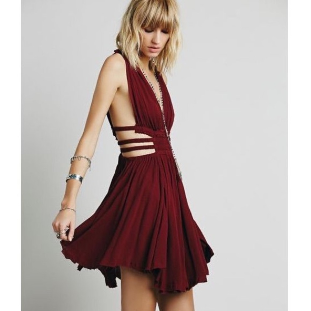 Free People - Feel The Flava Merlot Dress